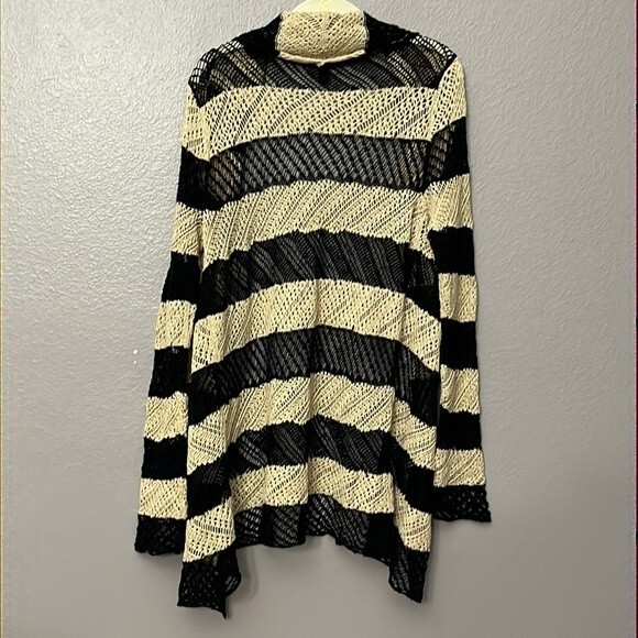 LRL Lauren Jeans Co. Ralph Lauren Loose knit Open Front Cardigan Size Medium - Picture 7 of 8